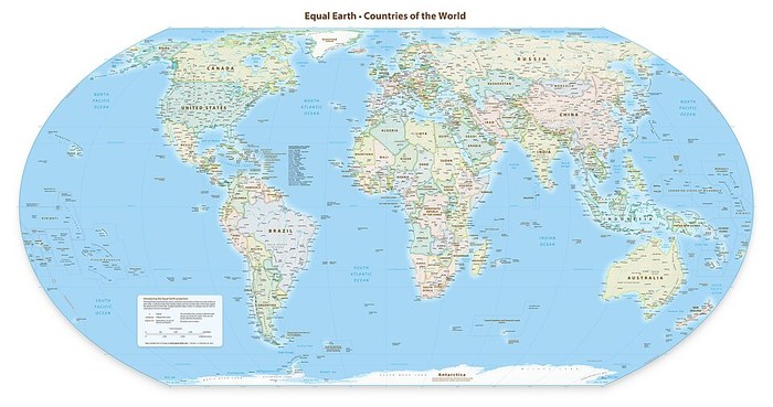 Equal Earth — карта мира