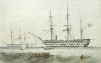 Корабль у Сескара в 1855 году