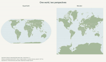 Equal Earth и Mercator