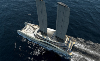 Катамаран Tyrena под крыльями OceanWings